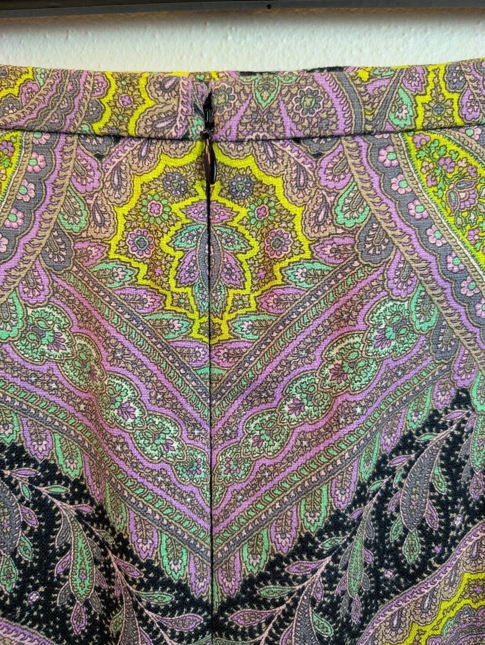 J Crew Paisley Multicolor Pencil Skirt Size 12 - Picture 3 of 8